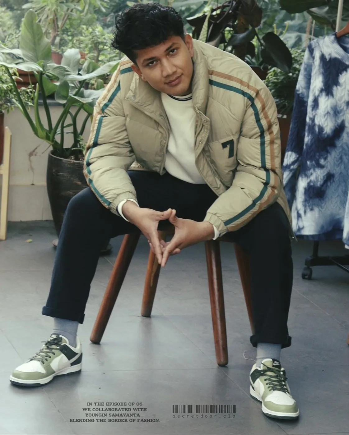 Samayanta seated in an editorial portrait