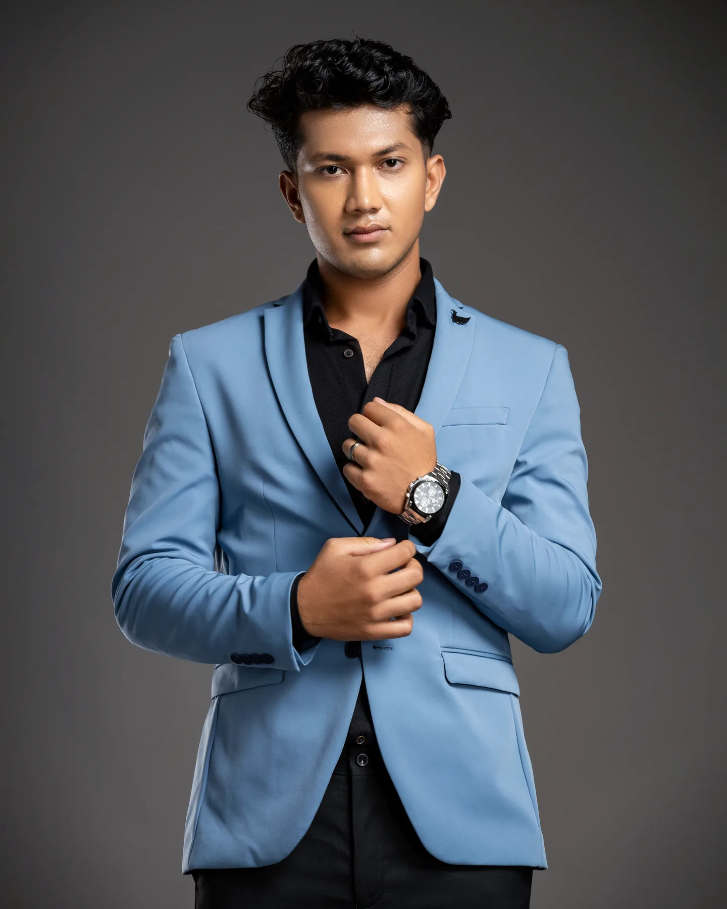 Samayanta Raj Ghimire in a studio portrait